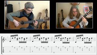 Milonga  Jorge Cardoso guitar duo performed by H Elshami and S Molenberg part 1 slicestabs [upl. by Euqinomad]