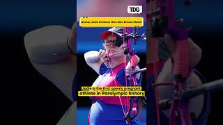 paralympics2024  Pregnant British archer Jodie Grinham wins bronze medal viral shorts [upl. by Acissev]