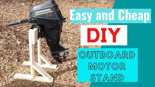 DYI Outboard Motor Stand  Easy and Cheap [upl. by Nnahgiel960]