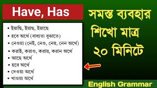 auxiliary verb  have has  english grammar  bangla tutorial  digital study [upl. by Haily]