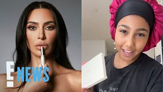 North West Gives BRUTALLY HONEST Review of Mom Kim Kardashian’s Makeup Line  E News [upl. by Jola]