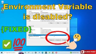 FIXED Environment Variable is disabled Cant edit environment variables in Windows fixed in 1min [upl. by Lexy240]