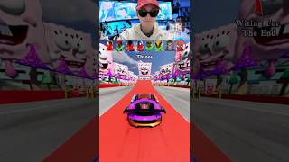 Super Heros Cars vs 200 Pink SpongeBob😂❌😱 BeamNGDrive shorts beamngdrive [upl. by Aynos]