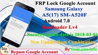 Update FRP Google Account Samsung Galaxy A517 SMA520F Android 70 Bootloader Lv4 Rom Combination [upl. by Jp681]