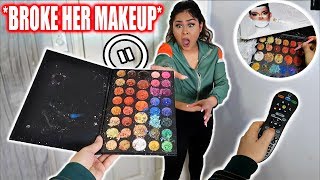 PAUSE CHALLENGE With GIRLFRIEND For 24 HOURS BROKE HER MAKEUP [upl. by Nitsirc]