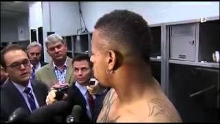 Greg Hardy Locker Room quotNo Commentquot Interview [upl. by Omocaig]