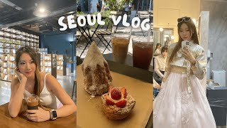 【第一次到首爾】Seoul vlog  明洞瘋狂購物、景福宮韓服體驗、首爾塔美景之旅｜旅行日記💖 [upl. by Ihtac]