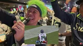 Seahawks bar goes nuts as Geno Smith scores the winning touchdown [upl. by Birkner]