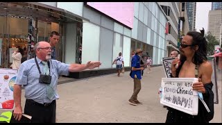 Street Preaching Toronto  Troubled world you can have peace streetpreaching goodnews evangelism [upl. by Akemak]