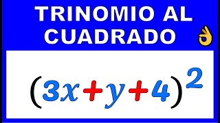 TRINOMIO AL CUADRADO EJEMPLO 1  PRODUCTOS NOTABLES [upl. by Rogerson]