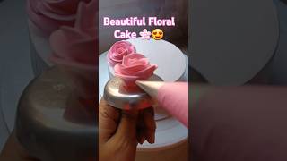 Beautiful Floral Cake Decoration🌸😍❤️Cake Design 🔥❤️ cake shorts youtubeshorts shortsfeed [upl. by Ludovika]