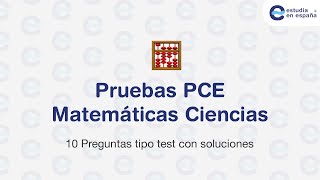 Examen PCE UNED matemáticas ciencias  Este modelo resuelto pondrá a prueba tus conocimientos [upl. by Eitsym290]