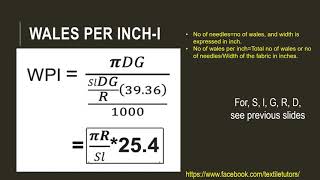 Knitting calculations Wales per inch WPI course per inch CPI GSM Loop Length [upl. by Shargel]