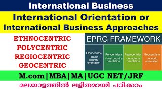 International Business approaches  International Orientation  EPRG FrameworkMcomUGC NETJRF [upl. by Yle]