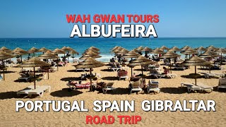 ALBUFEIRA Strip Day walk from SUBWAYIBIZA BAR down the strip [upl. by Akciret]