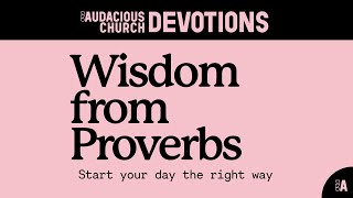 Audacious Devotions  Thursday 26th September 2024 [upl. by Pedaiah318]