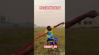 Para javelin throw  Support pls  reels trending india proud javelin paralympics [upl. by Hilaire710]