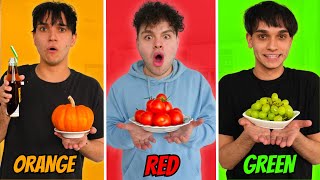 Eating Only ONE Color Of FOOD For 24 HOURS With THE DOBRE TWINS [upl. by Galvan362]