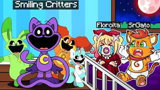 SMILING CRITTERS NOS CUIDAN EN MINECRAFT 😱 😭  SRGATO X FLOR con POPPY PLAYTIME 3 EN MINECRAFT [upl. by Farmelo]