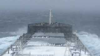 North Pacific Ocean enroute to Tsugaru Strait Snowfall stopped [upl. by Berkie156]