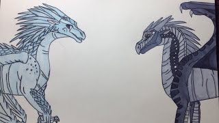 Wings Of Fire Moon and Winter Speed Draw [upl. by Ainolopa]