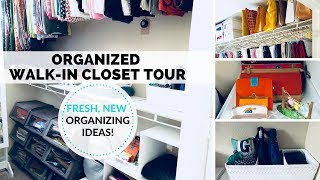 My Master Closet Organization Tour  Small Walkin Closet Ideas amp Tips [upl. by Bannerman]