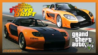 GTA 5 Hans Tokyo Drift Mazda RX7  Bravado Banshee 900R REPLICA BUILD [upl. by Ammann]