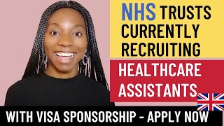 UK NHS TRUSTS Currently recruiting healthcare assistants with visa sponsorship  Apply Now [upl. by Argus]