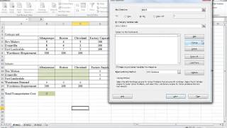 Solving Transportation Problems in Excel [upl. by Ermentrude724]