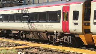 TFW class 158 departs Birmingham New Street for Pwllheli and Aberystwyth [upl. by Anaeda]