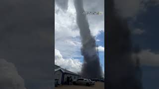 A landspout tornado was reported near the community of Edberg Alberta tornado alberta [upl. by Llednar]