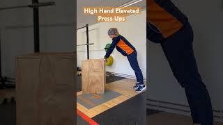 High Hand Elevated Press Ups strengthfarm strength conditioning athletic development training [upl. by Merete432]