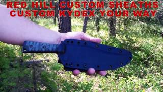 TOPS KNIVES PRATHER WAR BOWIE IN A RED HILL CUSTOM SHEATH [upl. by Heathcote]