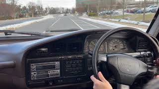 1991 Toyota Land Cruiser HDJ81 JDM RHD VX limited Driving video [upl. by Ymerrej]