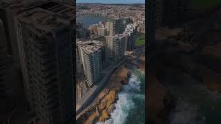 MALTA  Sliema drone footage maltaisland travel coastal aerialview holiday ytshorts europe [upl. by Thorpe]