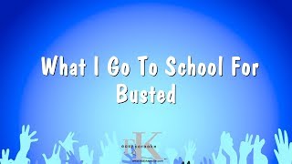 What I Go To School For  Busted Karaoke Version [upl. by Irol]