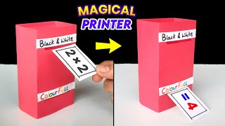 New Magic paper printer  Black amp White to colour magic toy  Homemade colour changing toy [upl. by Ajnek]