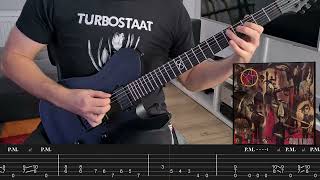 Slayer  Postmortem Guitar Cover  Screentabs [upl. by Pryce]