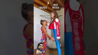 Boss mini boss ❣️😂 funny comedy humor greenscreen barbie anime cosplay kpop txt [upl. by Huan]