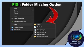 New quotFolderquot Option Missing in RightClick Menu on Windows 10 Here’s the Fix [upl. by Claudianus]