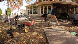 2level patio concrete pour timelapse  Reisner Hardscapes [upl. by Reeher123]