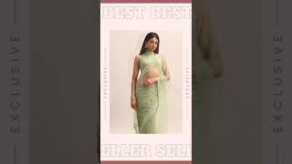 Green Organza Cutdana Saree With Unstitched Blouse [upl. by Cornell]