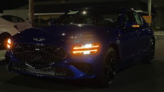 2022 Genesis G70 interior and Exterior Lights AT NIGHT [upl. by Neelhsa]