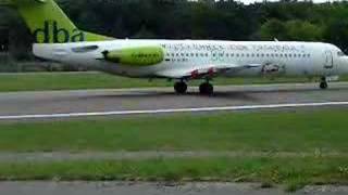 Berlin Tempelhof dba Fokker 100 takeoff [upl. by Annaeerb487]