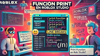 8 Curso de Roblox Studio  Basico a Maestro Función print y saltos de línea [upl. by Ellenhoj]