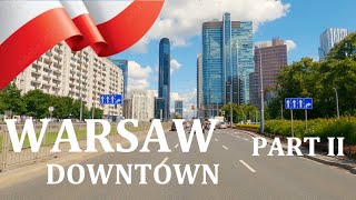 DRIVING in WARSAW DOWNTOWN Part II Masovian Voivodeship POLAND I 4K 60fps [upl. by Bushey638]