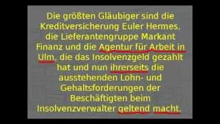 Schlecker  Agentur für Arbeit in Ulm als Gläubiger will sein Geld zurück [upl. by Khudari]