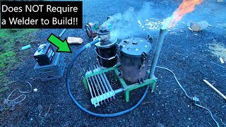 Building a NoWeld Woodgas Generator A Functional Gasifier Built W a Hand Drill and Grinder [upl. by Hilly922]