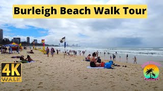 Burleigh Heads Beach  Gold Coast  4K Walk Explore 🇦🇺 [upl. by Harbert101]