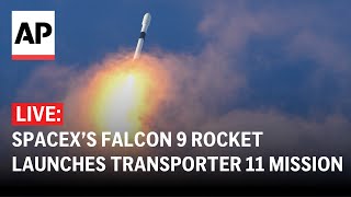 SpaceX launch LIVE Falcon 9 rocket launches Transporter 11 mission [upl. by Michaud764]